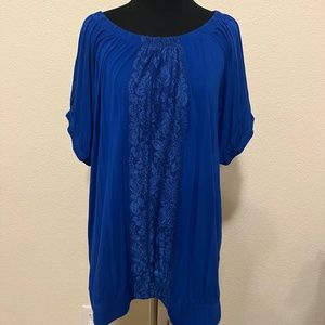 Dark Blue Lace Blouse 2XL